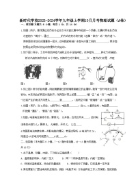 河南省新乡市新时代学校2023-2024学年九年级上学期10月月考物理试题（A卷）