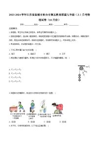 江苏省盐城市东台市第五教育联盟2023-2024学年九年级上学期10月月考物理试题