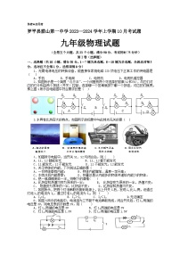 云南省曲靖市罗平县腊山第一中学2023-2024学年九年级上学期10月月考物理试题