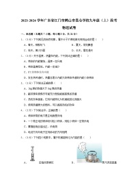 2023-2024学年广东省江门市鹤山市昆仑学校九年级上学期段考物理试卷