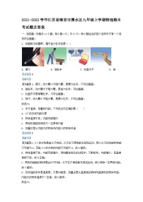 2021-2022学年江苏省南京市溧水区九年级上学期物理期末考试题及答案