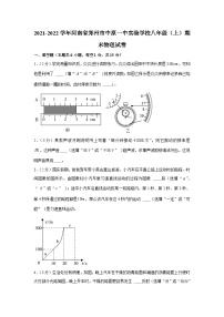 河南省郑州市中原一中实验学校2021-2022学年八年级上学期期末物理试卷