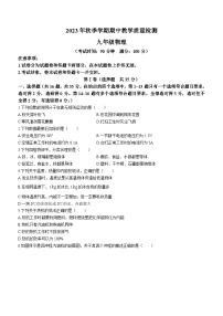 广西壮族自治区防城港市防城区2023-2024学年九年级上学期11月期中物理试题
