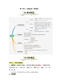 第1单元 机械运动【速记清单】-2023-2024学年八年级物理上册单元速记·巧练（人教版）