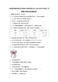 甘肃省武威市凉州区南安九年制学校2023-2024学年九年级上学期期中物理试卷