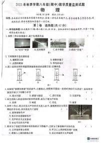 广西壮族自治区柳州市柳江区2023-2024学年八年级上学期11月期中物理试题