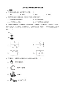 山东省聊城市2023年九年级上学期物理期中考试试卷(附答案）