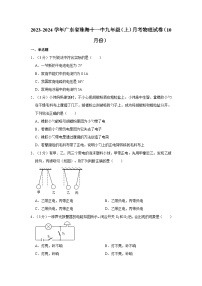 2023-2024学年广东省珠海十一中九年级（上）月考物理试卷（10月份）