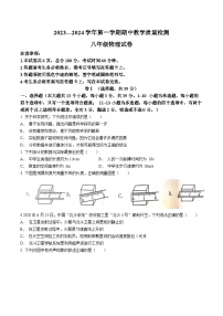 河北省唐山市迁安市2023-2024学年八年级上学期11月期中物理试题