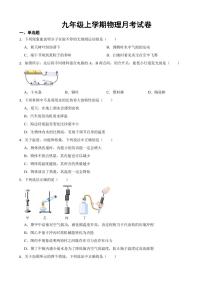 广东省九年级上学期物理月考试卷二套附参考答案