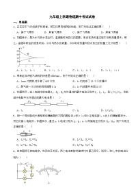 陕西省宝鸡市2023年九年级上学期物理期中考试试卷(附答案）