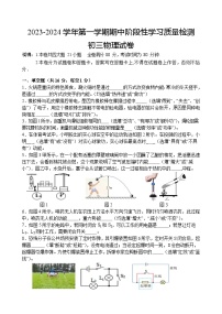 江西省南昌一中教育集团2023-2024学年上学期期中阶段性学习质量检测九年级物理试卷