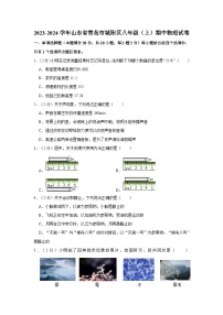 山东省青岛市城阳区2023-2024学年八年级上学期期中物理试卷