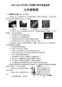 山东省临沂市沂南县2023年-2024学年上学期九年级期中物理试题