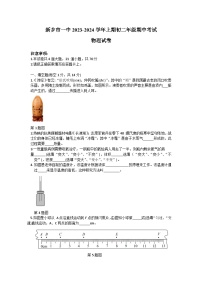 河南省新乡市第一中学2023-2024学年八年级上学期11月期中物理试题