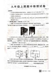 河南省新乡市辉县市2023-2024学年九年级上学期11月期中物理试题