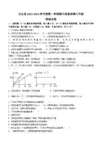 河北省石家庄市正定县2023-2024学年八年级上学期11月期中物理试题