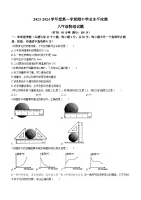 山东省聊城市莘县2023-2024学年八年级上学期11月期中物理试题