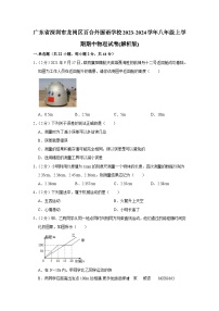 07，广东省深圳市龙岗区百合外国语学校2023-2024学年八年级上学期期中物理试卷