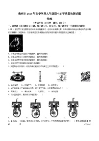 海南省儋州市2023-2024学年九年级上学期期中联考物理试题(无答案)