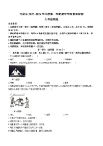 陕西省安康市汉阴县2023-2024学年八年级上学期期中考试物理试题