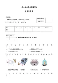 2022年黑龙江省鸡西市虎林市中考模拟物理试题