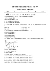 江西省新余市渝水区新溪中学2023-2024学年八年级上学期期中考试物理试题