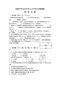 河南省焦作市温县实验中学2022-2023学年九年级上学期12月月考物理试卷