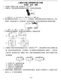 期末复习专题：人教版九年级上册期末常考易错专项《电压电阻》