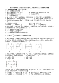 四川省渠县中学2023-2024学年九年级上学期12月月考物理试题