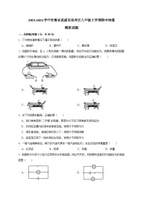 2023-2024学年甘肃省武威市凉州区九年级上学期期中物理模拟试题（含答案）