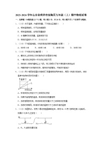 山东省菏泽市定陶区2023-2024学年九年级上学期期中物理试卷