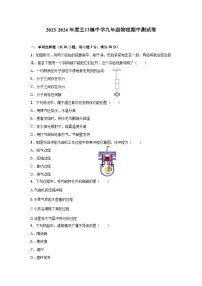 天津市静海区王口镇中学2023-2024学年九年级上学期期中物理测试卷