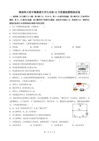 湖南省长沙市师大附中梅溪湖中学2023-2024学年九年级上学期第三次物理试卷