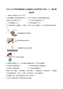 2022-2023学年河南省新乡市获嘉县大西关学校八年级（上）期末物理试卷（含答案解析）