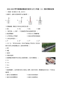 2022-2023学年湖南省湘西州吉首七中八年级（上）期末物理试卷（含答案解析）