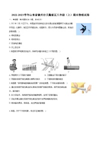 2022-2023学年山东省德州市天衢新区八年级（上）期末物理试卷(含详细答案解析)