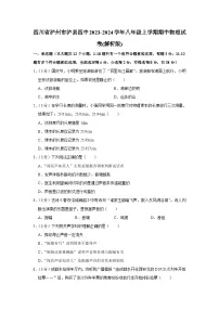 四川省泸州市泸县四中2023-2024学年八年级上学期期中物理试卷