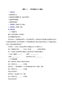 苏科版八年级上册1.1 声音是什么教学设计及反思