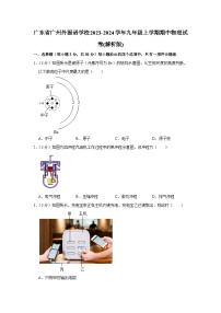 广东省广州外国语学校2023-2024学年九年级上学期期中物理试卷