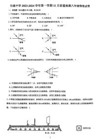 天津市西青区当城中学2023-2024学年八年级上学期11月阶段检测物理试题