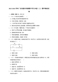 广东省惠州市崇雅中学2023-2024学年九年级上学期期中物理试卷