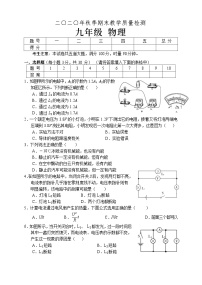 湖南省张家界市慈利县2020-2021学年九年级上学期期末考试物理试题