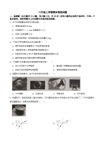 广东省东莞市2023年八年级上学期期末物理试题附答案