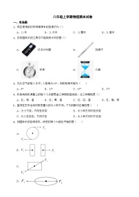 上海市宝山区2023年八年级上学期物理期末试卷附答案