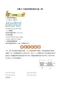 专题16 不规则容器的液体压强（难）2023-2024学年初中物理中考专项复习