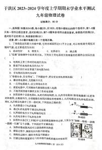 辽宁省沈阳市于洪区2023-2024学年九年级上学期12月期末物理试题