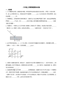 河南省唐河县2023年八年级上学期物理期末试卷附答案