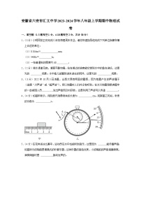 安徽省六安市汇文中学2023-2024学年八年级上学期期中物理试卷