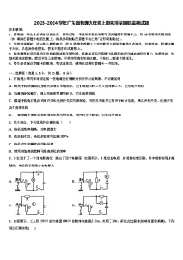 2023-2024学年广东省物理九年级上期末质量跟踪监视试题